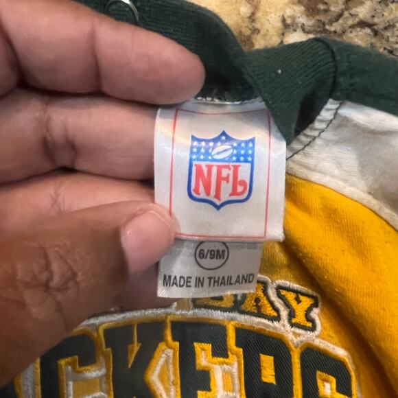Green Bay Packers Size 6-9 Months Baby Toddler Shirt, Long Sleeve Team NFL - Picture 5 of 11